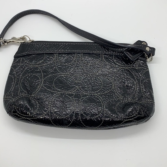 Coach Black Zippered Wristlet - Picture 2 of 3